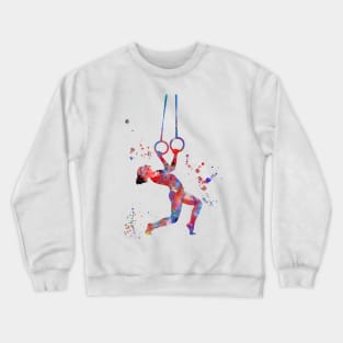 Girl on gymnastics rings Crewneck Sweatshirt